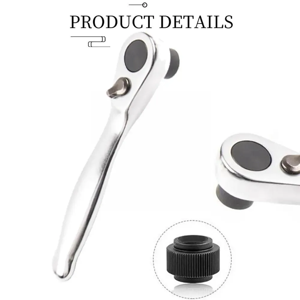 New 2 In 1 Dual Head Ratchet Socket Wrench 72 Teeth Release Driver Hex Quick Bit Screwdriver Wrench Two-way Mini Handle Spa J1F5