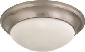 Nuvo Flush Mount Ceiling Fixture Brushed Nickel 17 Inch  Uses (3) 13-Watt Fluorescent Gu24 Base Lamps