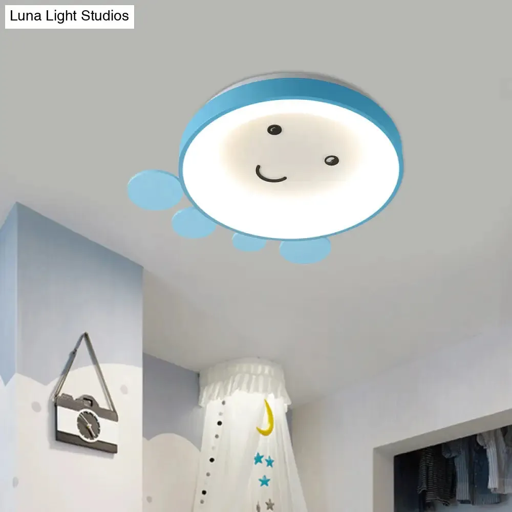 Octopus Acrylic Ceiling Light for Nursery School in Kids Pink/Blue