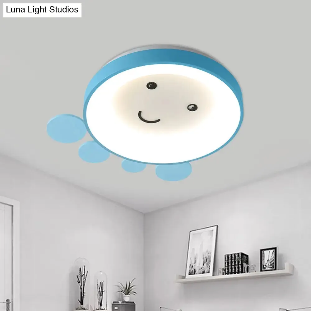 Octopus Acrylic Ceiling Light for Nursery School in Kids Pink/Blue