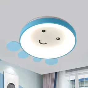 Octopus Acrylic Ceiling Light for Nursery School in Kids Pink/Blue