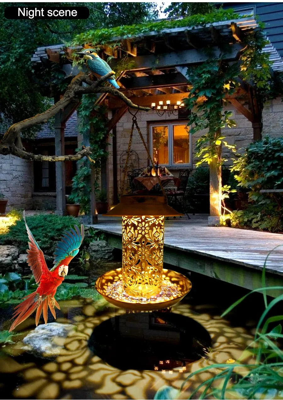 Pagone - Solar Bird Feeder Waterproof Light