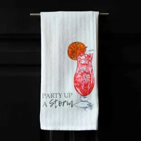 Party Up A Storm Bar Towel