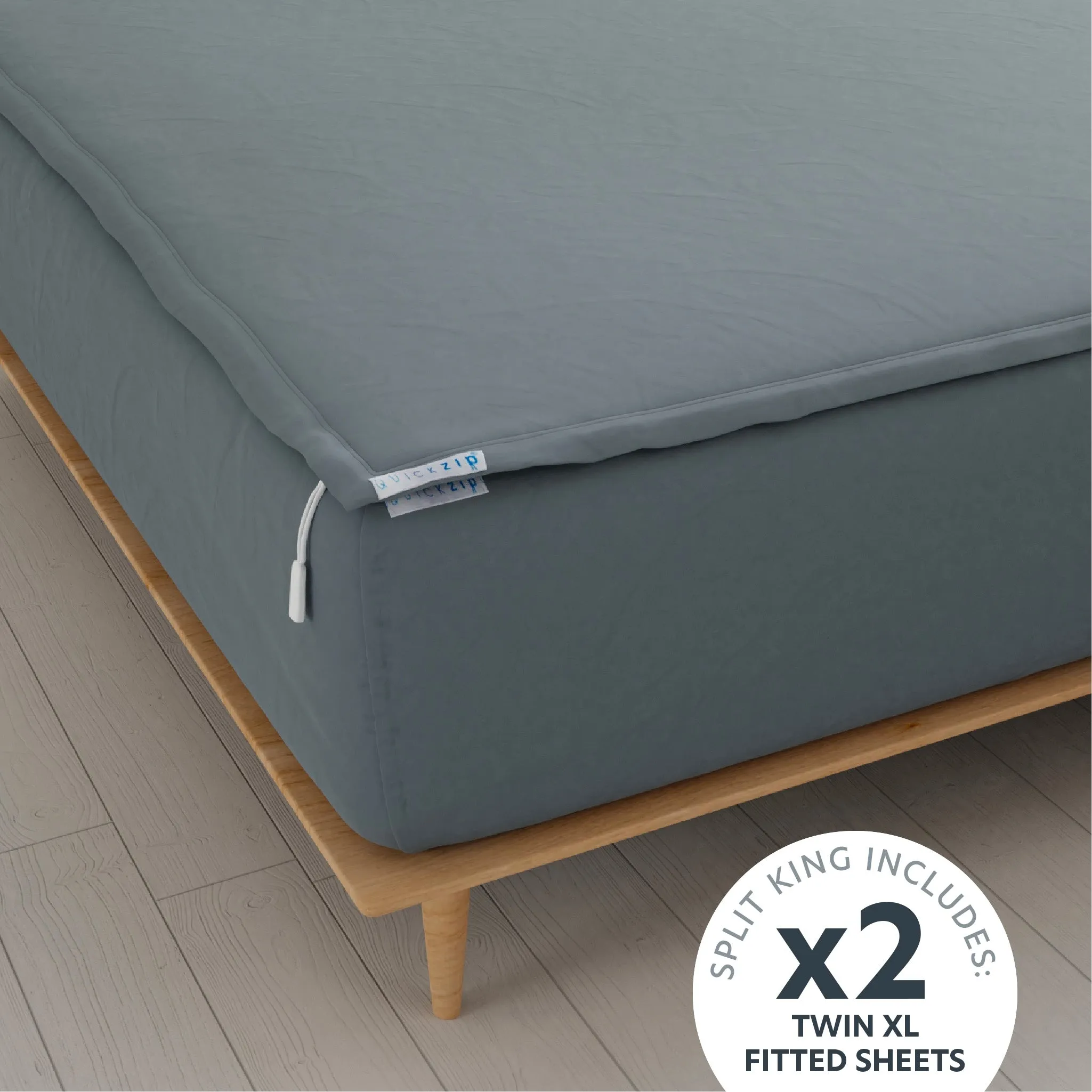 Percale Fitted Sheet (Base   Zip Sheet ) - Split King