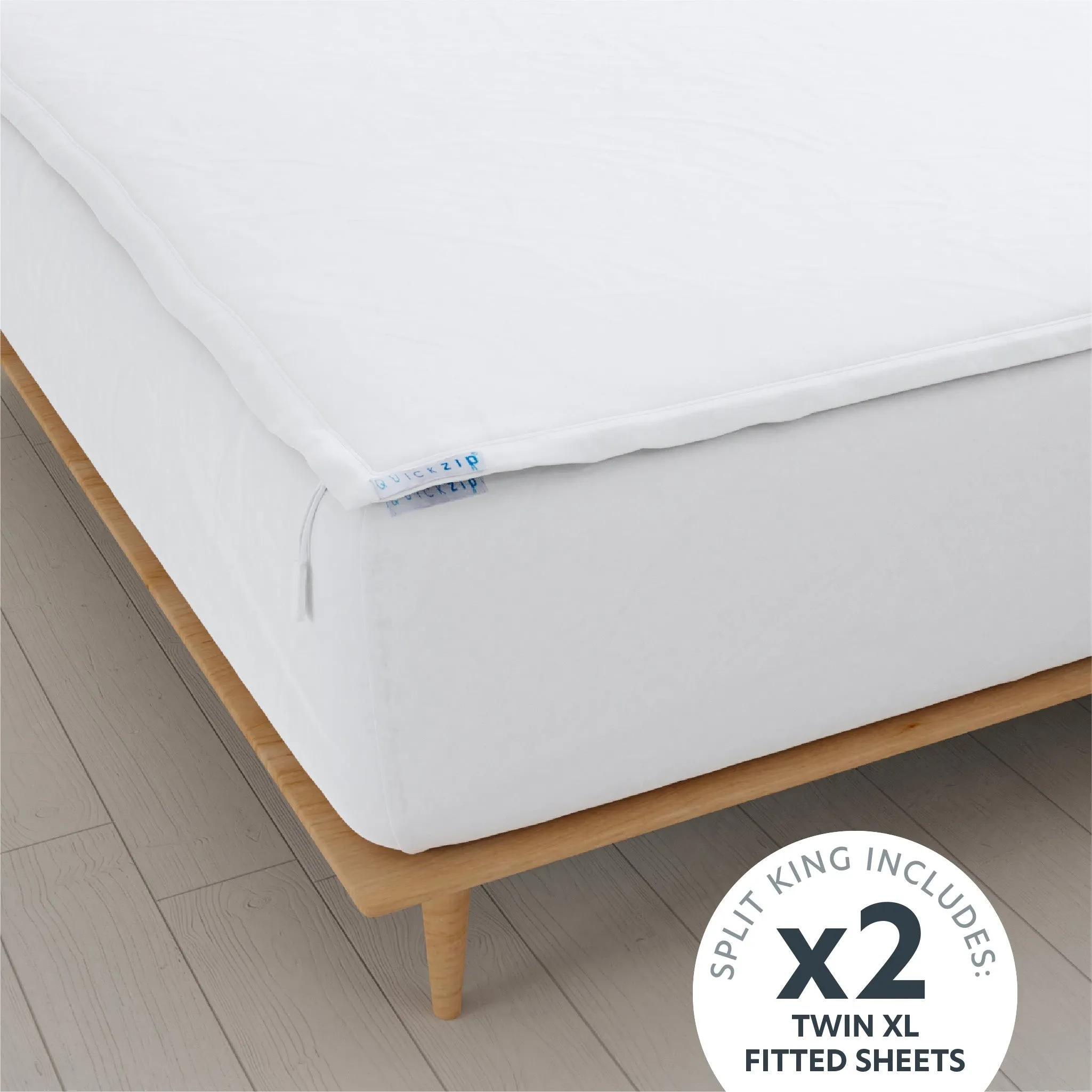 Percale Fitted Sheet (Base   Zip Sheet ) - Split King