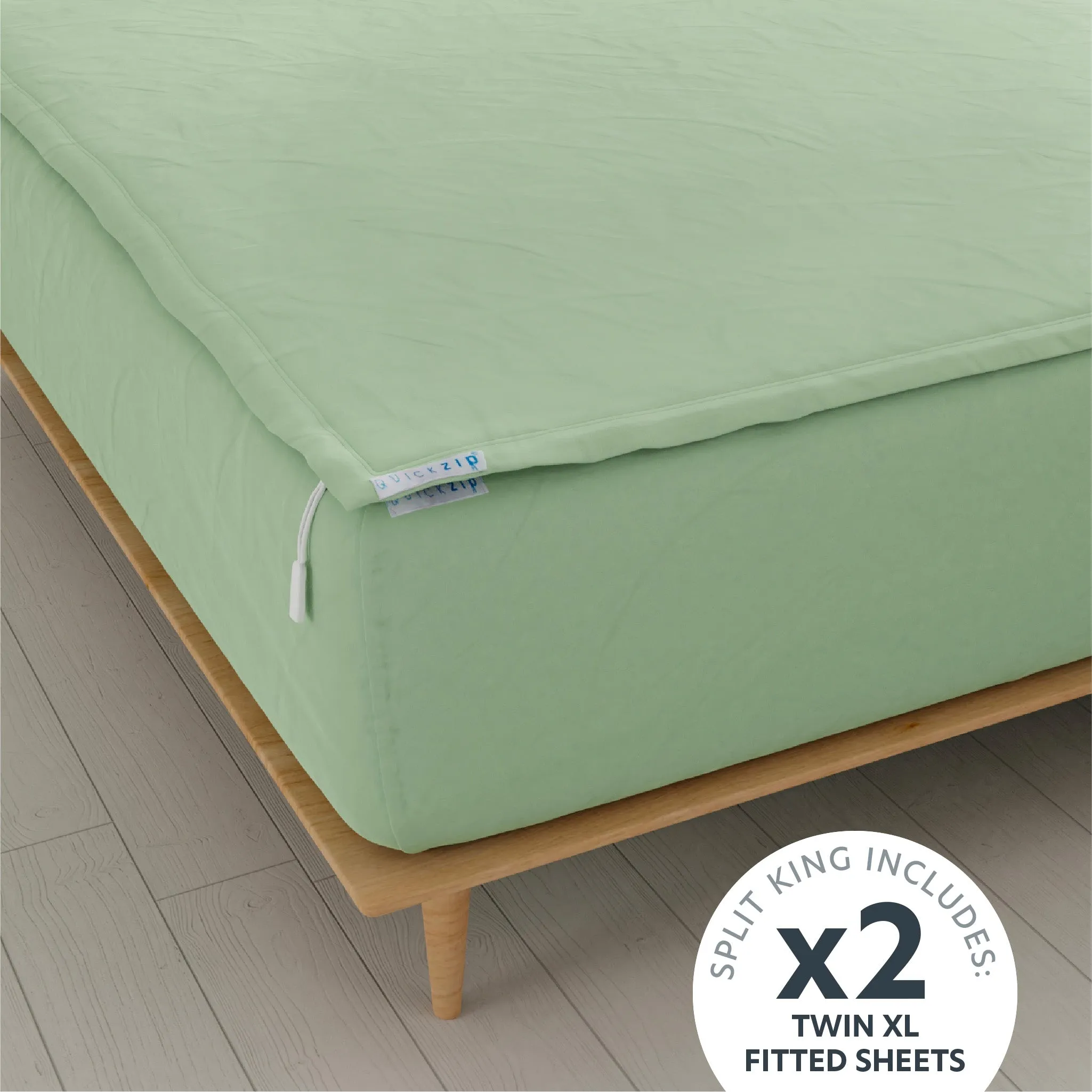 Percale Fitted Sheet (Base   Zip Sheet ) - Split King