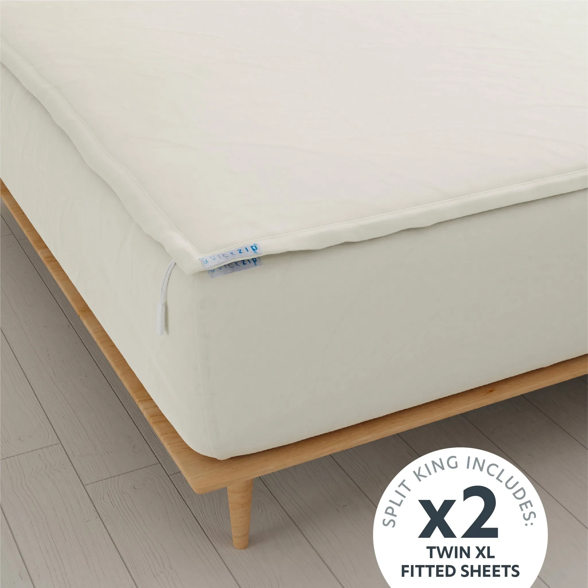 Percale Fitted Sheet (Base   Zip Sheet ) - Split King