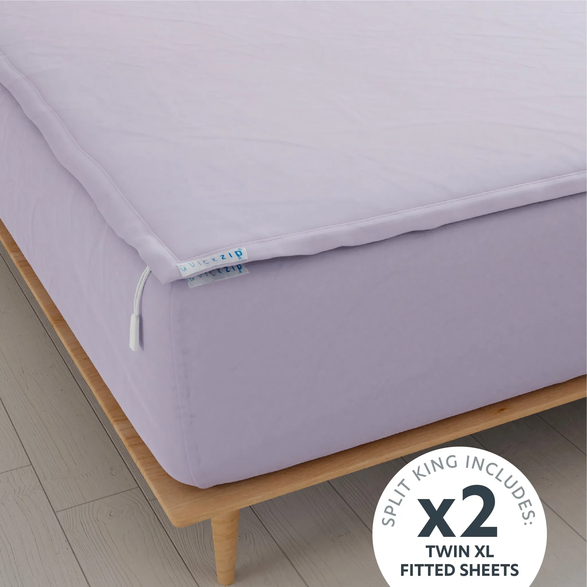 Percale Fitted Sheet (Base   Zip Sheet ) - Split King