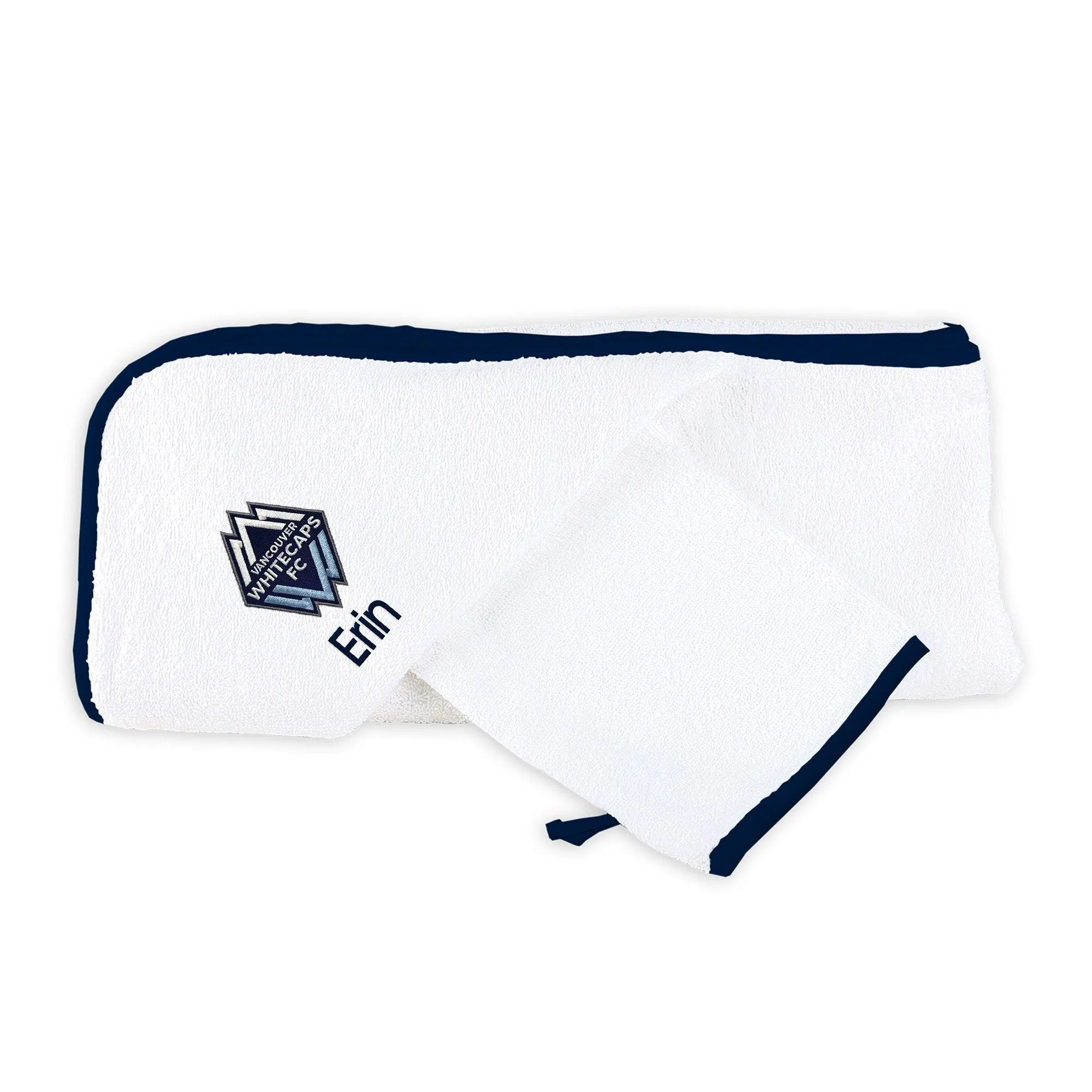 Personalized Vancouver Whitecaps Hooded Towel & Wash Mitt Set