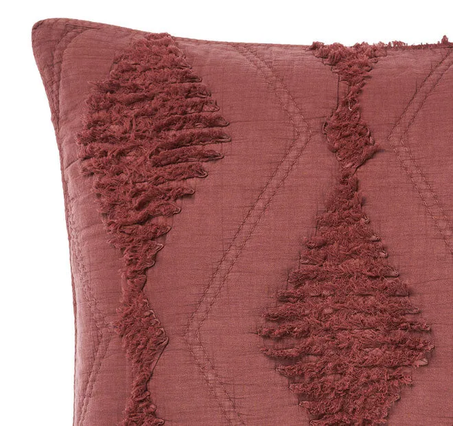 Piero European Pillowcase Rhubarb