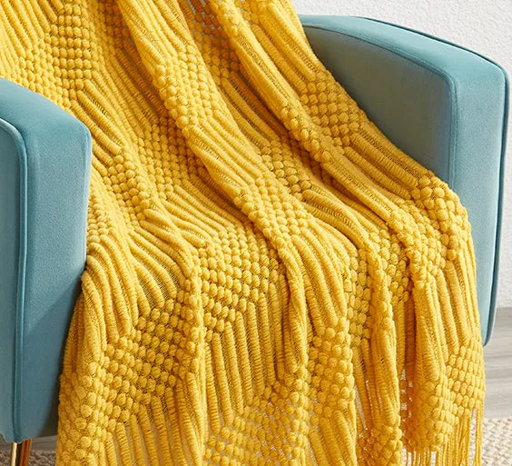 Plain Bubble Knit Blanket