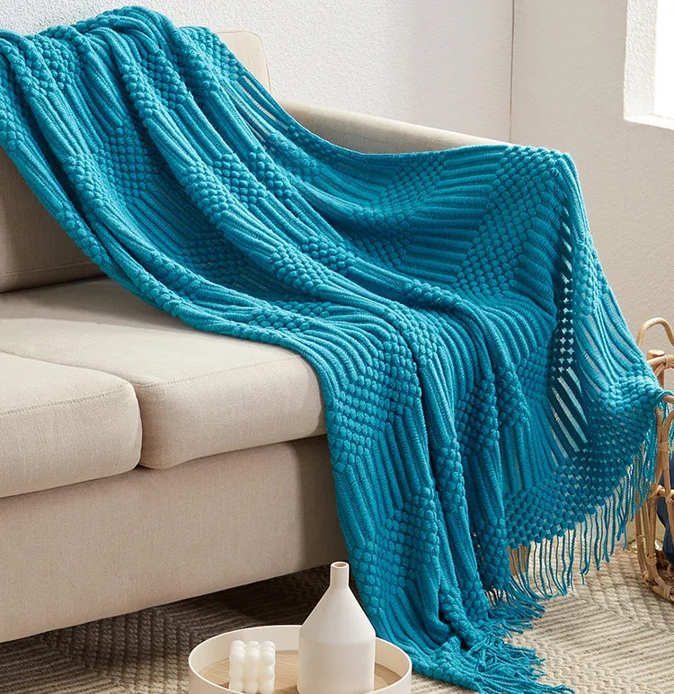 Plain Bubble Knit Blanket