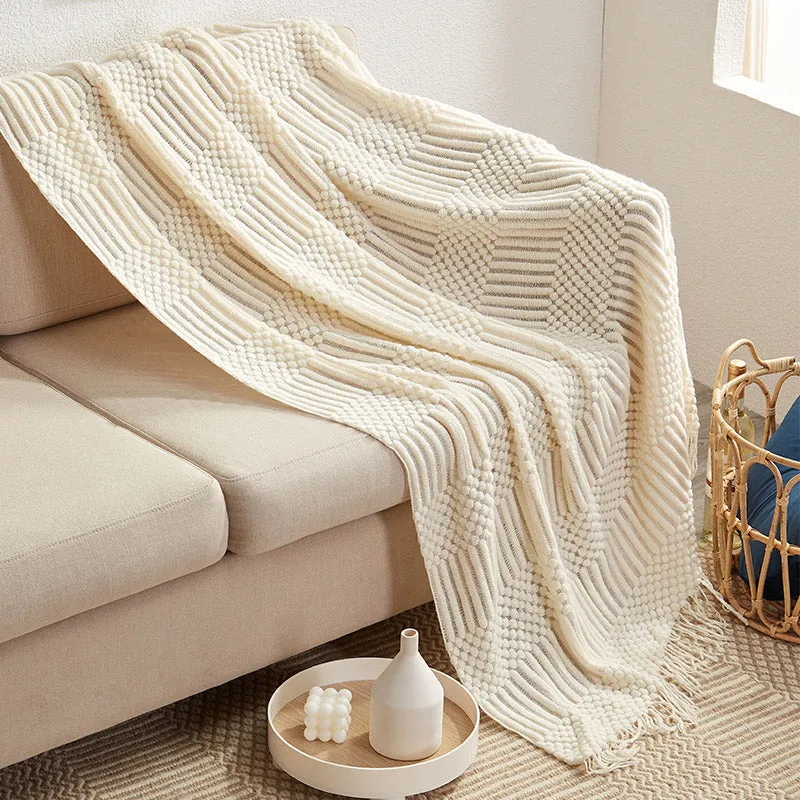 Plain Bubble Knit Blanket