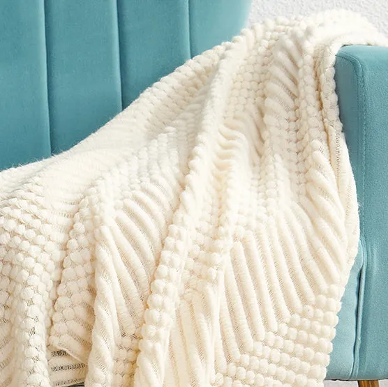 Plain Bubble Knit Blanket