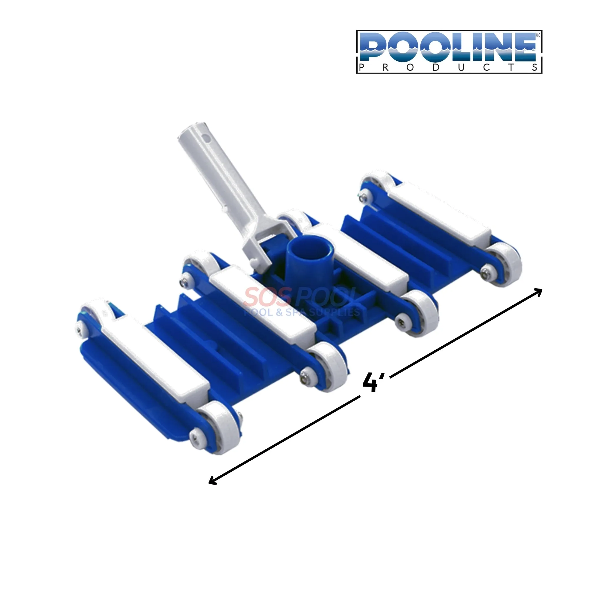 Pooline Vacuum Head With Wheels Flexible | 11051N