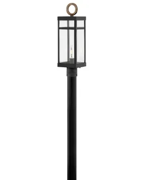 Porter LED Post Top or Pier Mount Lantern in Black