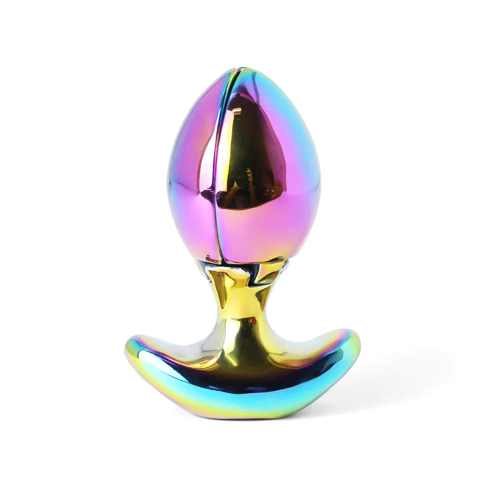 Rainbow Locking Butt Plug