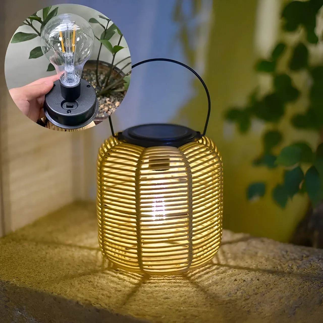 Rattan Light - Kreative Rattan Solar Garten Deko Lampe