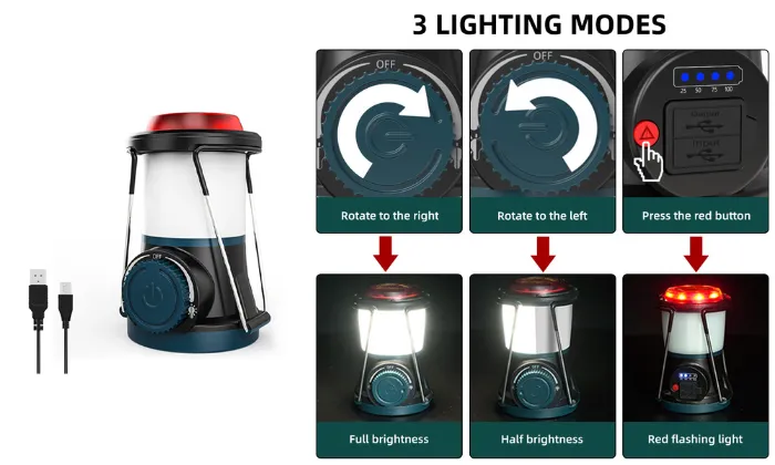 Rechargeable Lamp 3 Light Modes