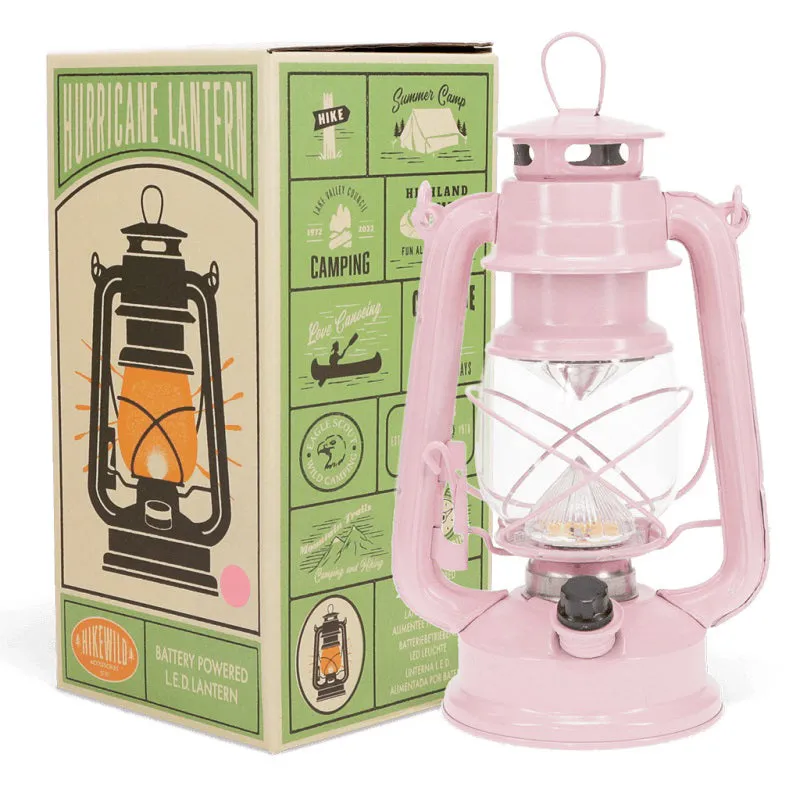 Rex Led Hurricane Lantern - Pink