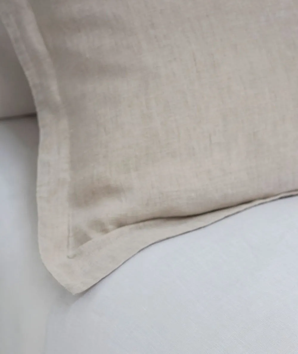 SAMPLE SALE<br>Picardie Ecru Linen Pillowcase Oxford