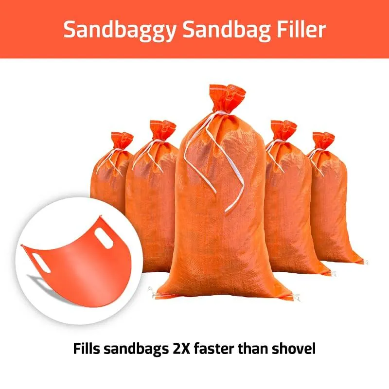 Sandbag Filler Tool - Flexible Plastic Shovel - Made in USA