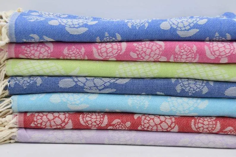 Sea Turtles Galore Series - 100% Cotton Towels