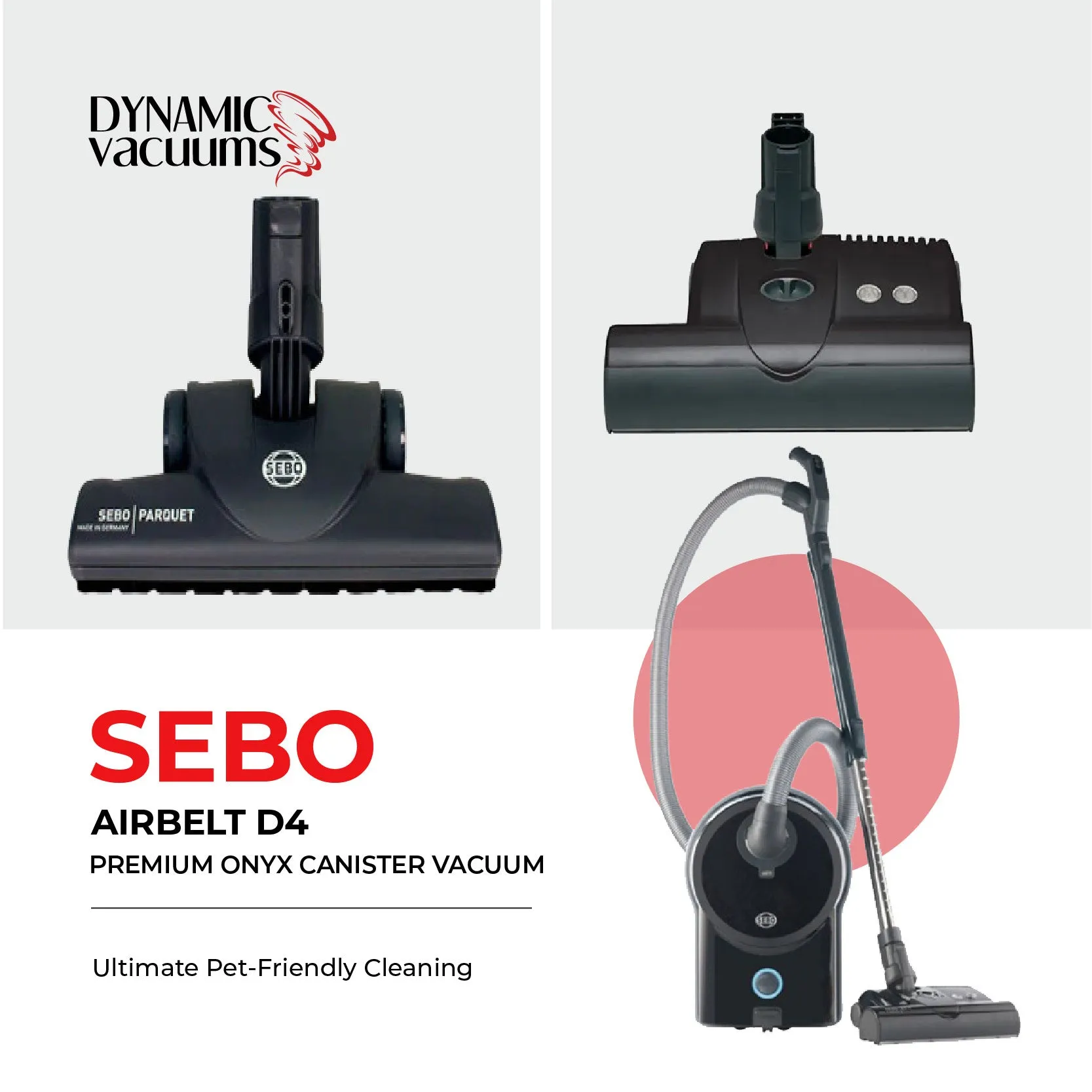 Sebo Airbelt D4 Premium Onyx Canister Vacuum