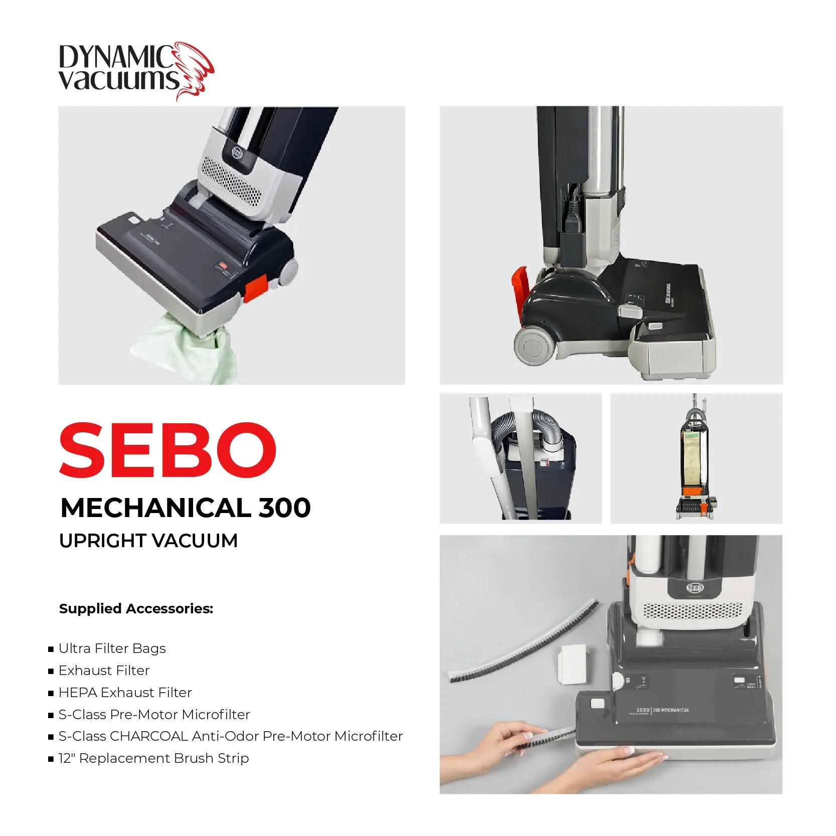 Sebo Mechanical 300 Upright Vacuum