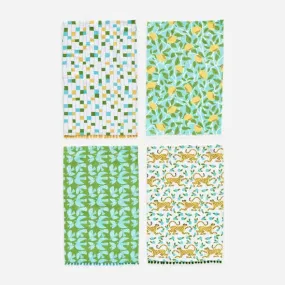 Set of Cheetah  or Lemon Tea Towels