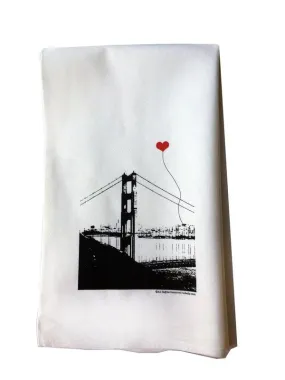 SF Lover's Golden Gate Bridge tea towel