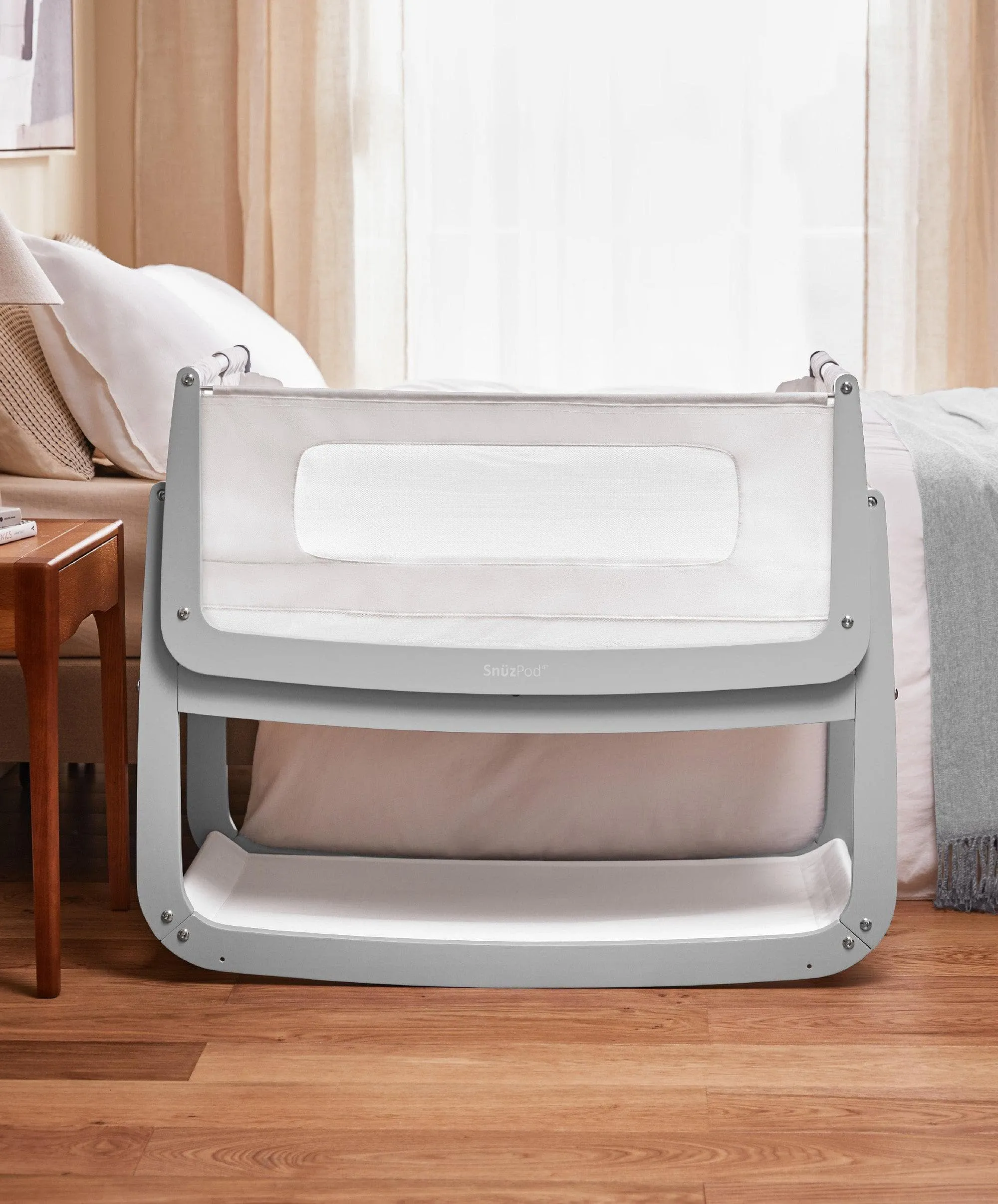 SnuzPod4 Bedside Crib - Dove Grey