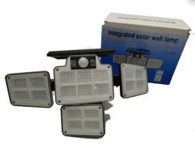 Solar 228 LED Light PIR Motion Sensor Multiple Head With Remote (Model: 1788)