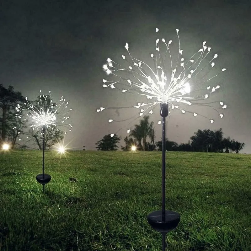 Solar Fireworks Lamp Outdoor Lawn Lights