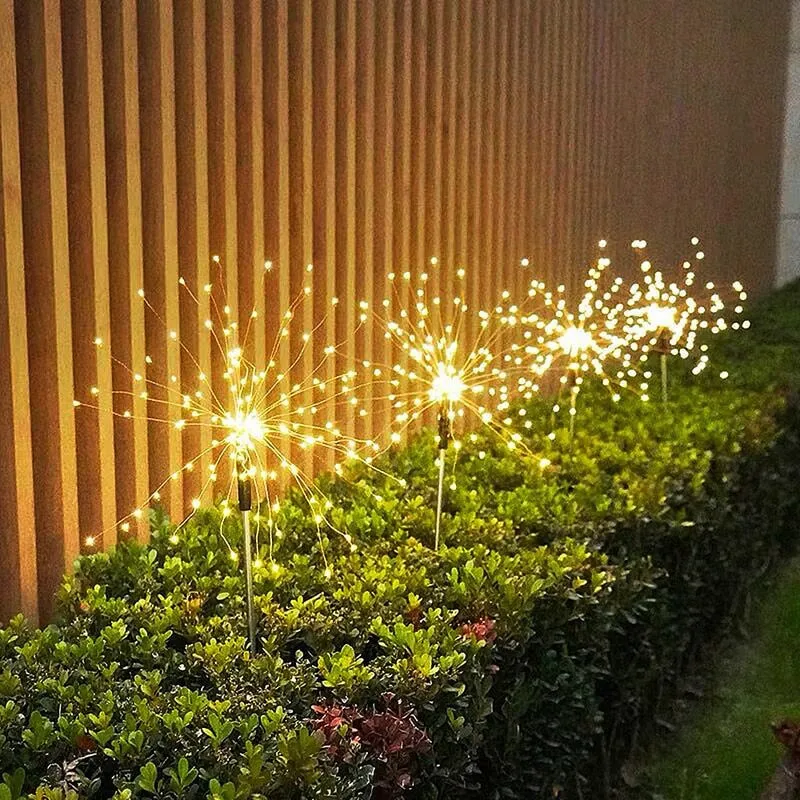 Solar Fireworks Lamp Outdoor Lawn Lights