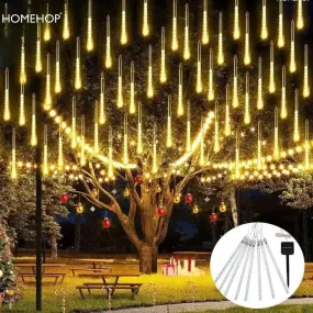 Solar Led Decorative Fairy Lights Waterproof Tree Hanging Tube Lamp For Home, Outdoor (Warm)(Renewed)