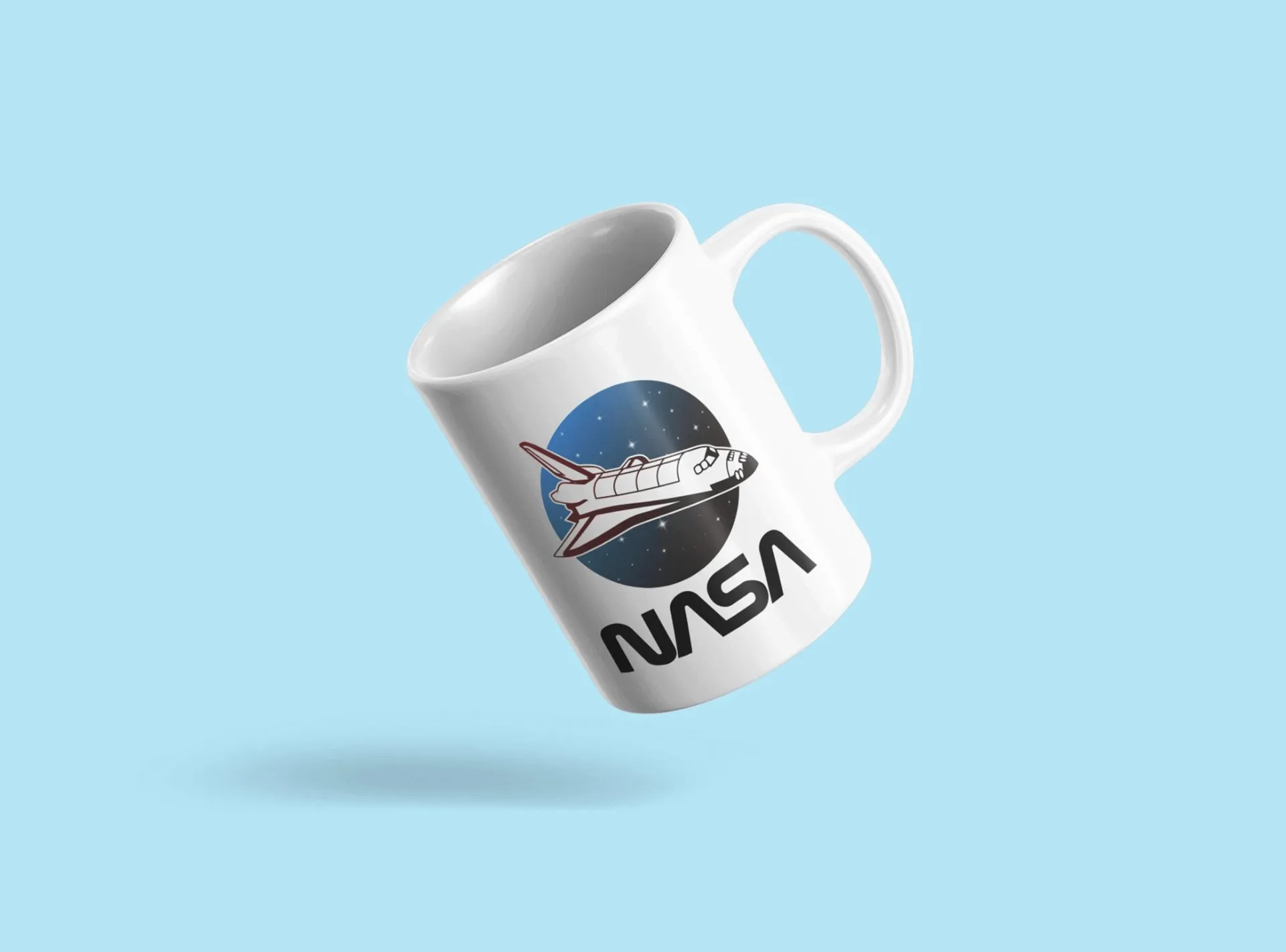 Space Ship NASA Ceramic Mug - White