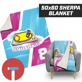 Spinners Softball - 50”x60” Plush Sherpa Blanket