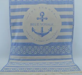 Summer Blue Voyage 100% Cotton Towel