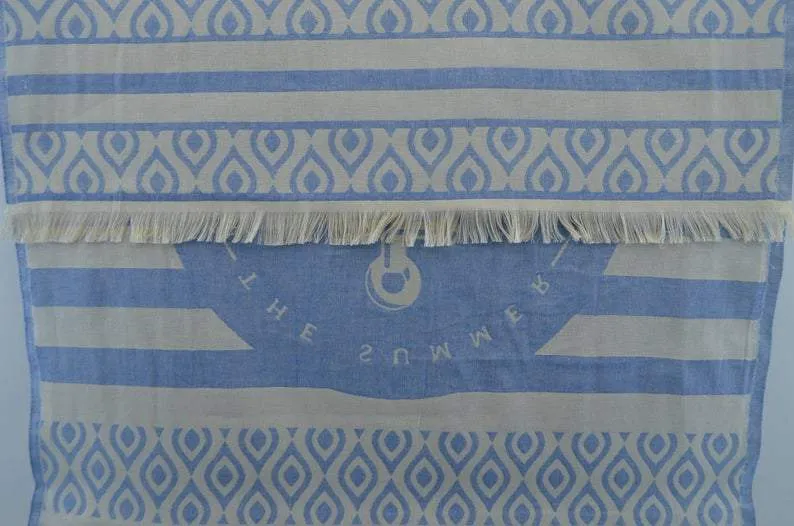 Summer Blue Voyage 100% Cotton Towel