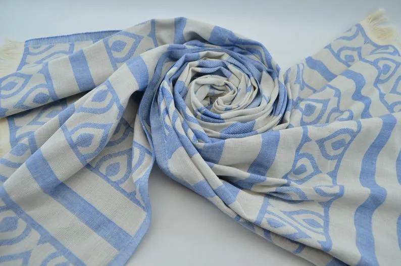 Summer Blue Voyage 100% Cotton Towel