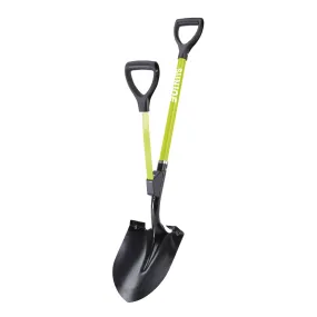 Sun Joe SJ-SHLV06-SJG Shovelution Strain Reducing Utility Digging Shovel w/Spring Assist Handle | 44 in | Round Point | D-Handle