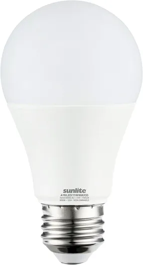 Sunlite LED Bulb 75 w  Upgrade to LED with this standard A19 shape household light bulb with medium base (E26). These non-dimmable bulbs are an energy efficient replacement for incandescent bulbs. At 11 watts, they use less energy  -80684