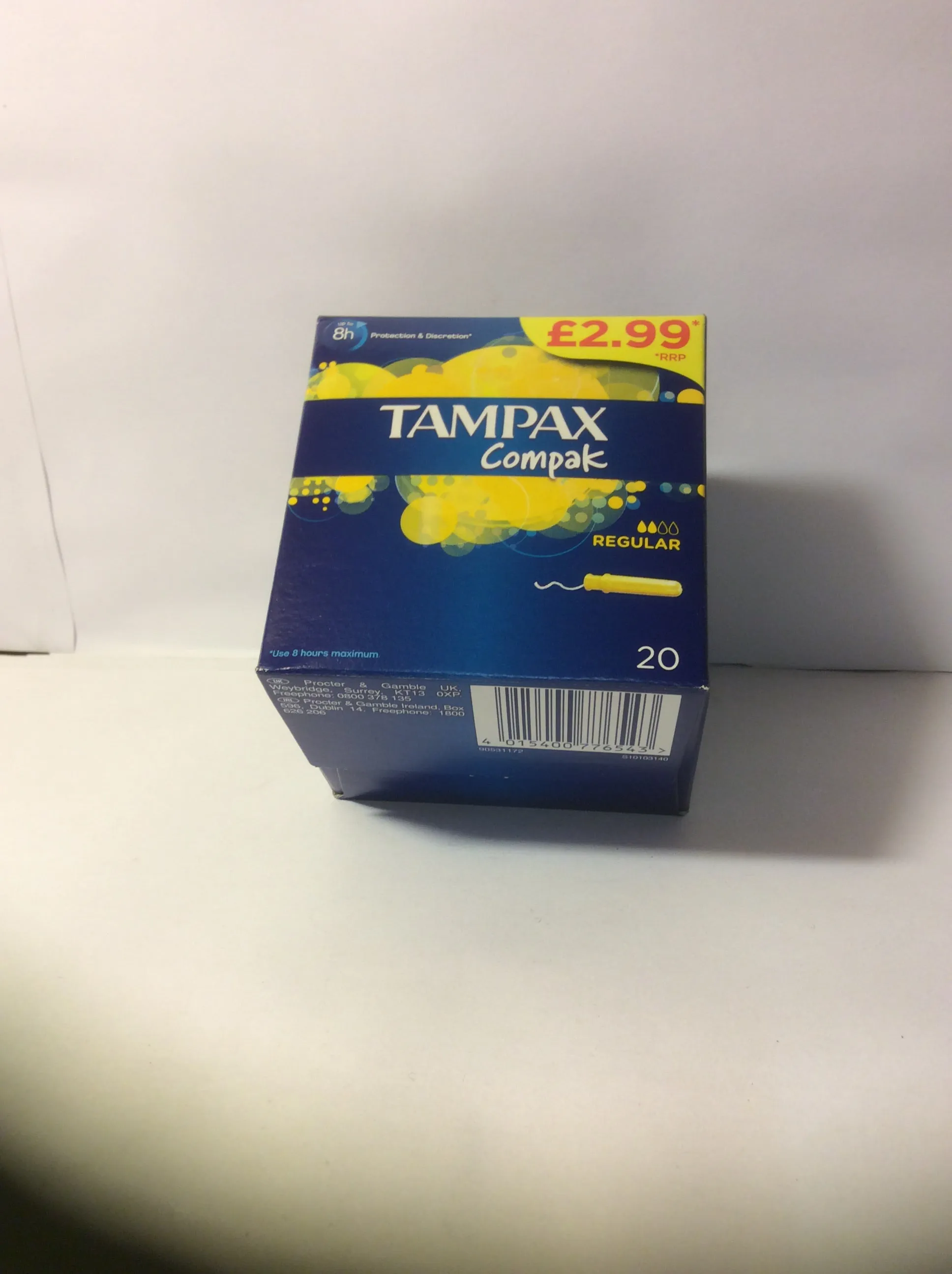 Tampax compak Regular 18’sX6's-5%-p/m-£2.99code-652