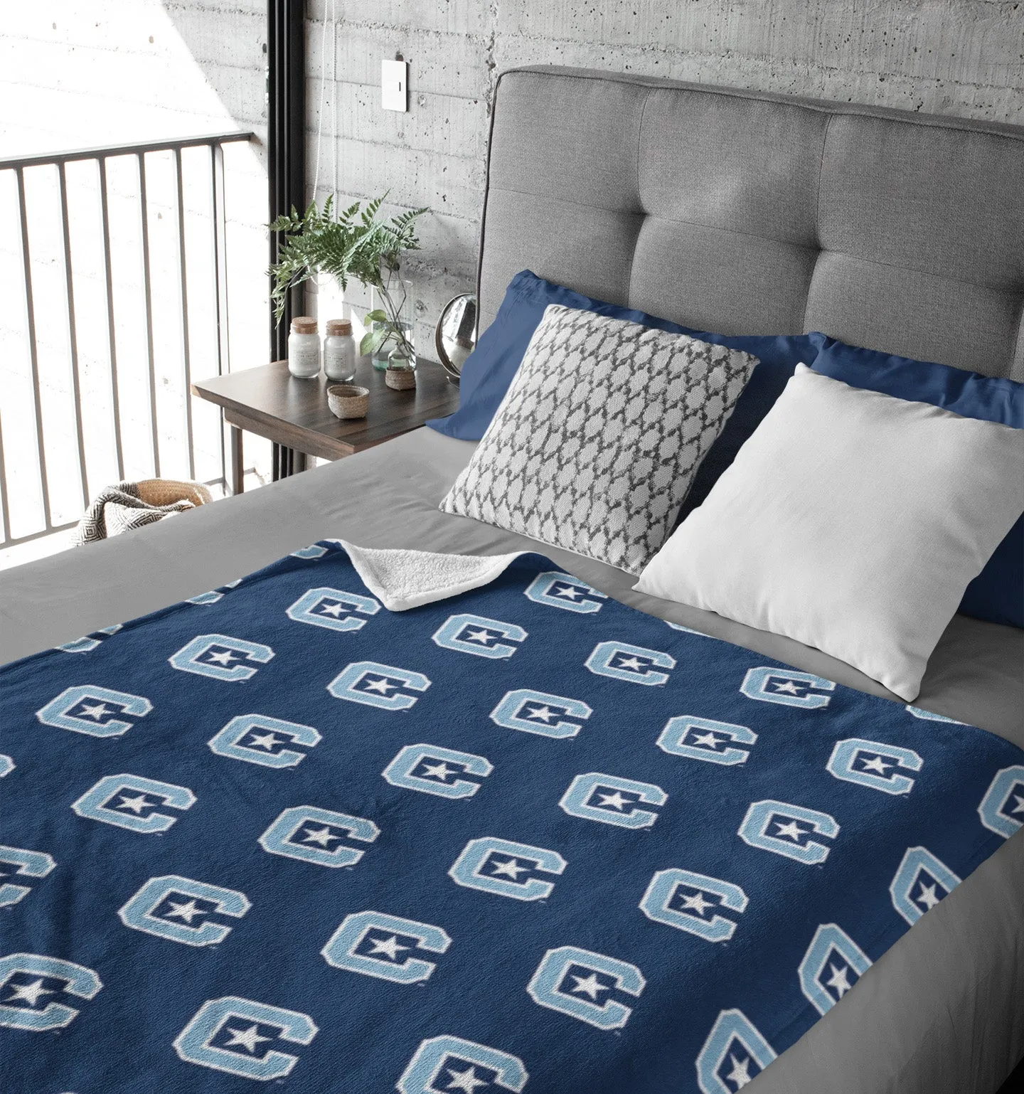 The Citadel C Navy Blanket