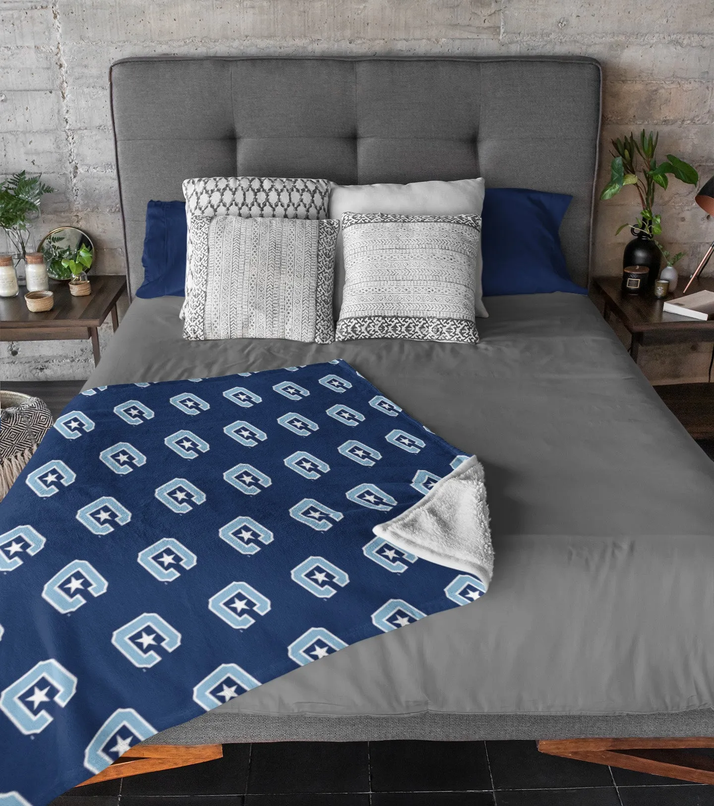 The Citadel C Navy Blanket