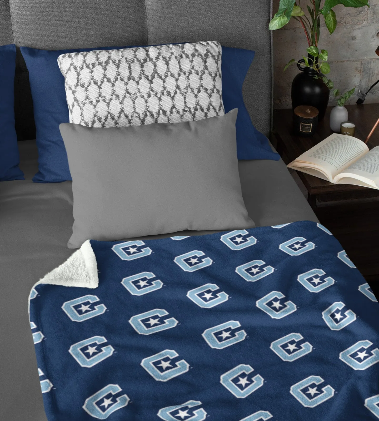 The Citadel C Navy Blanket