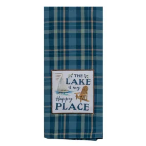 The Lake is My Happy Place Tea Towel