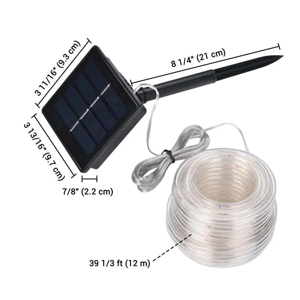 TheLAShop 39ft Solar String Light Outdoor Waterproof Day-Night Sensor