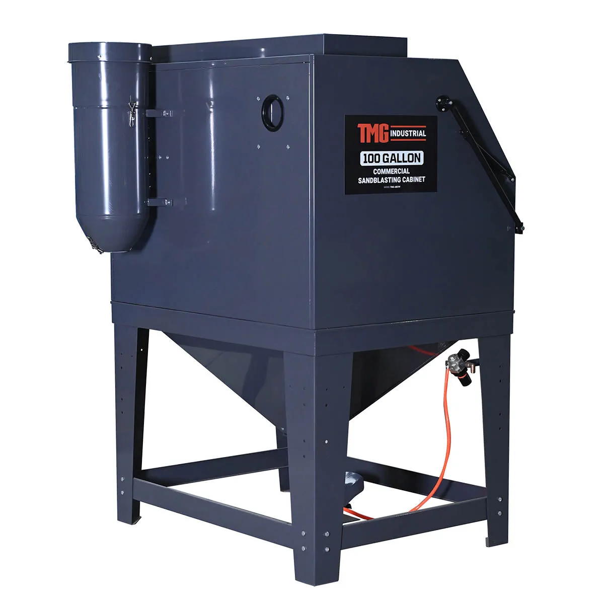 TMG Industrial 265 Gallon/990L Commercial Cabinet Sandblaster, Vacuum Filtration System, Oversized View Window, 125 PSI, 24 CFM, TMG-ABC99